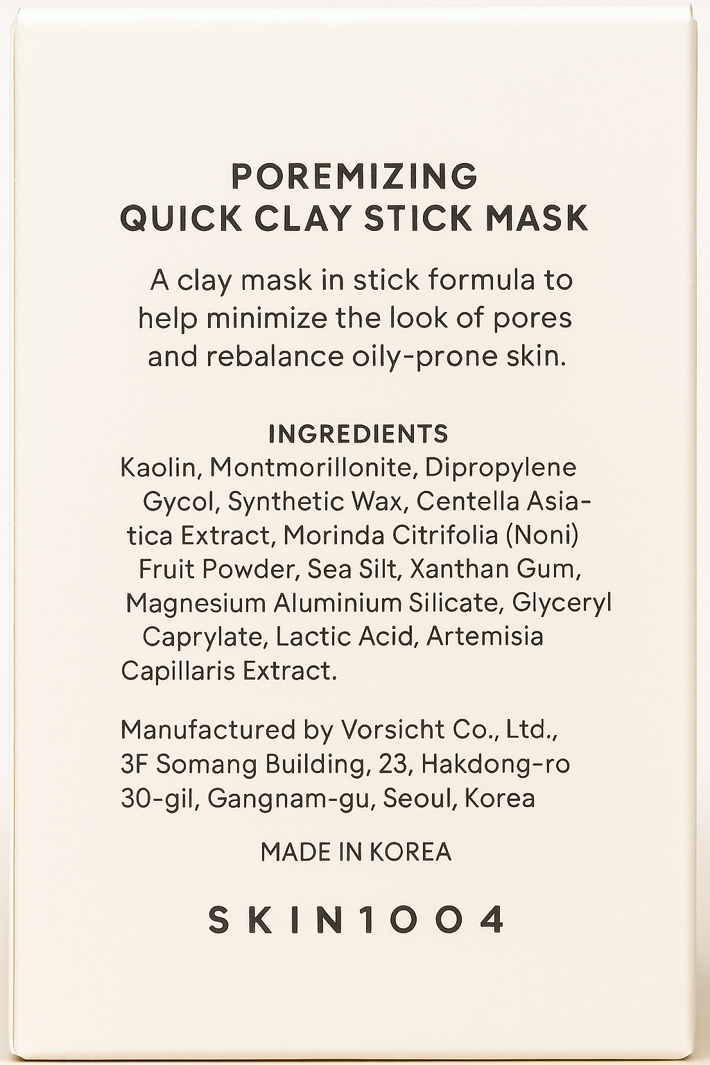 Mascarilla de Arcilla en Barra Centella – SKIN1004 Madagascar