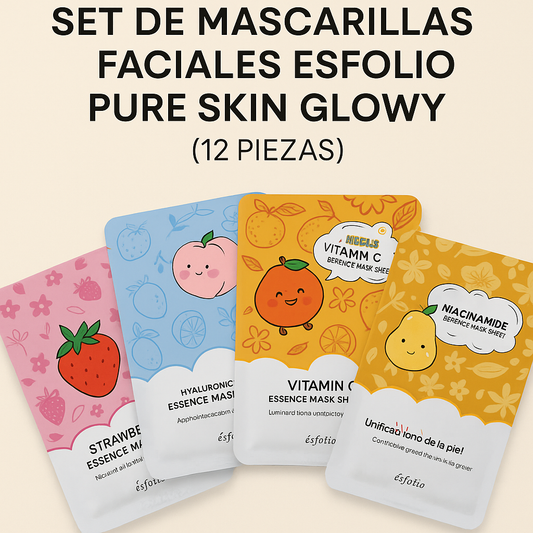 Set Mascarillas faciales  Esfolio Pure Skin Glowy