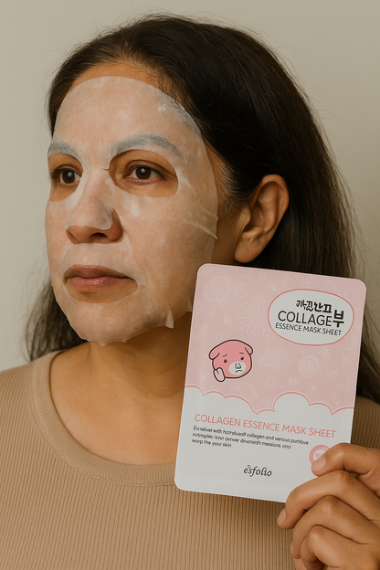 Mascarilla de Colágeno Coreano Esfolio | Hidratación Profunda & Piel Radiante